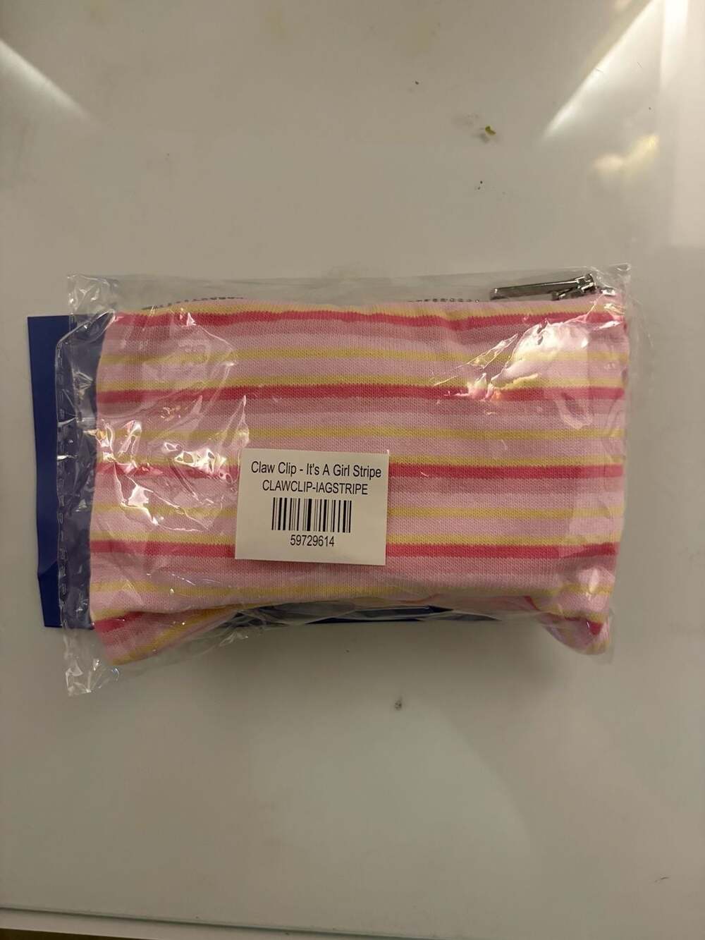 NEW Parke Claw Clip It's A Girl Stripe - Picture 3 of 3